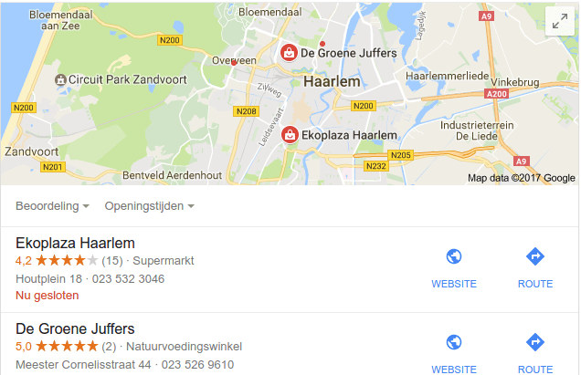 Vanaf nu zijn 2 reviews genoeg om review sterren in Google Maps te zien